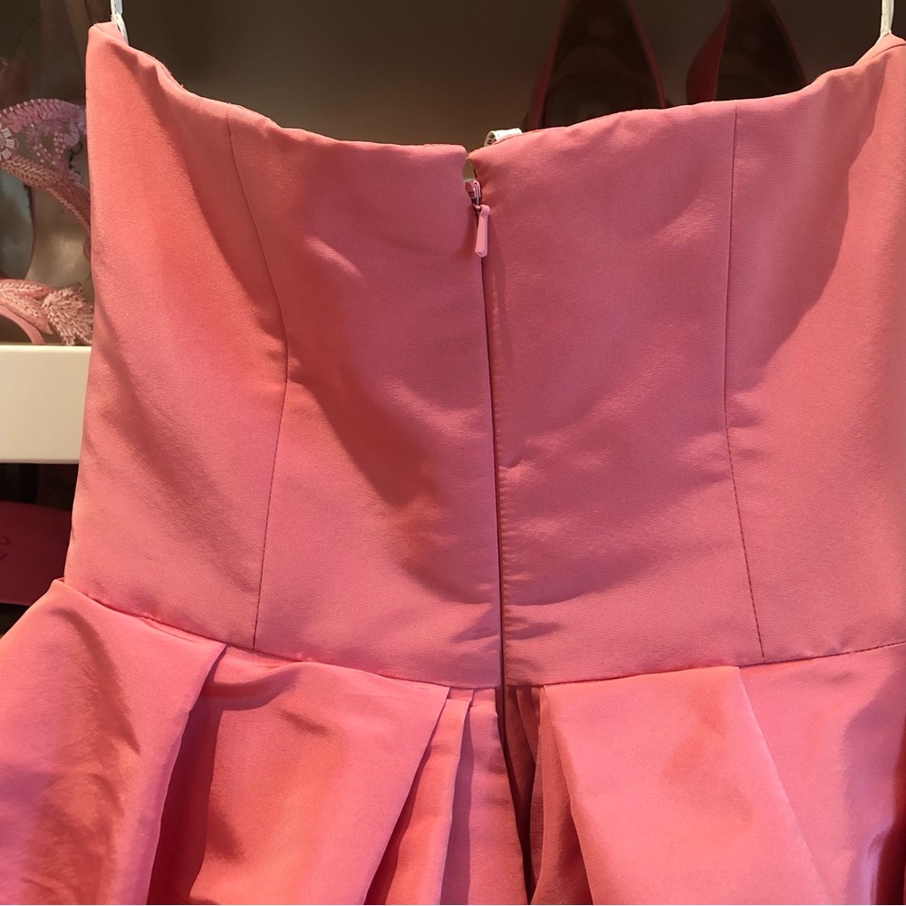 Oscar De La Renta Perfect Pink Sweetheart Strapless Silk Dress, Size 8 or 6 - Picture 6 of 14